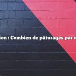 Question : Combien de pâturages par chèvre